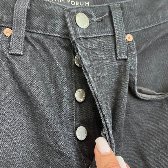 Denim Forum The Joni High Rise Loose 29L Womens Jeans Button Fly Organic Cotton - Picture 4 of 10